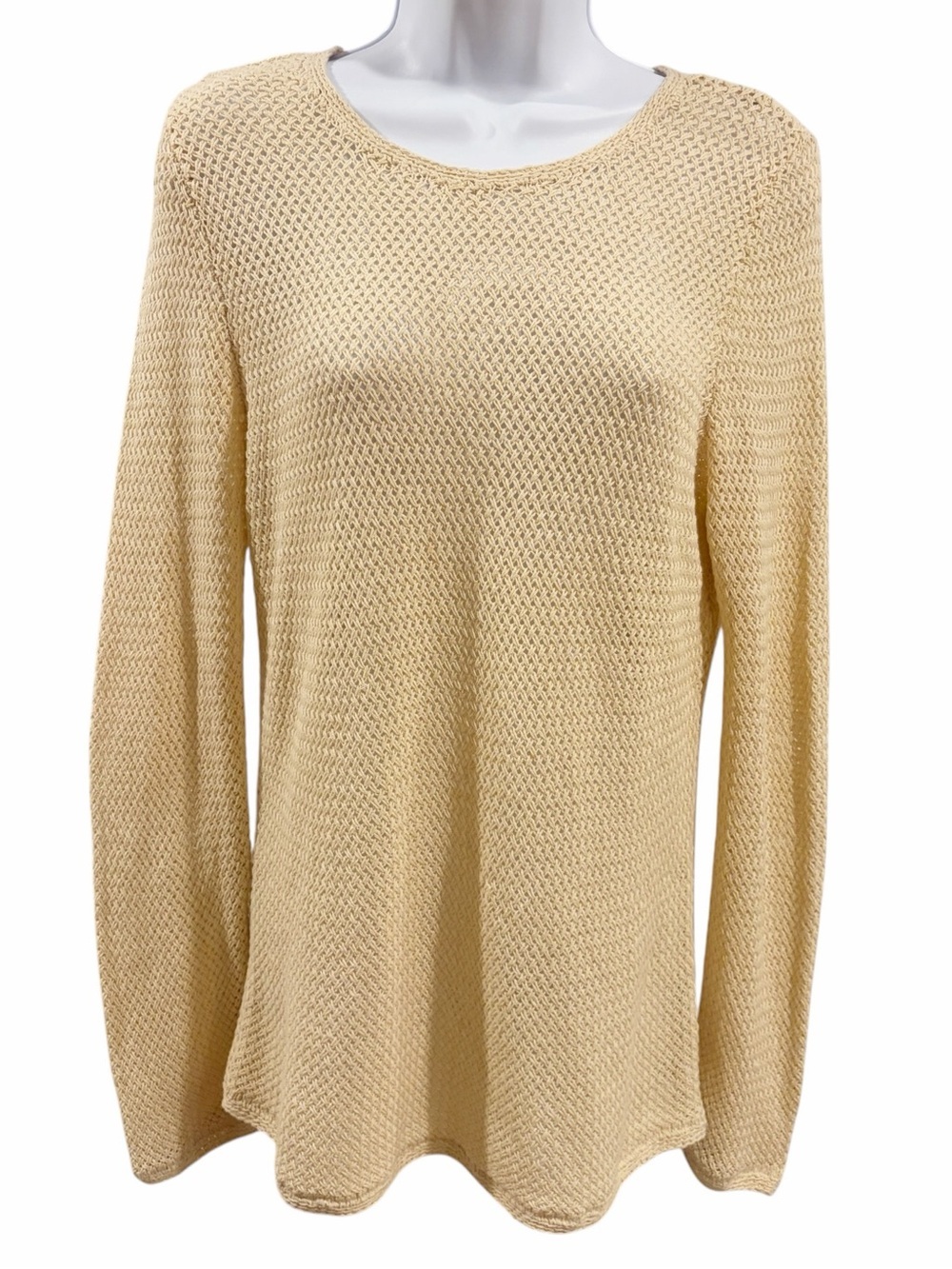 J.McLaughlin Linen Cotton Open-Knit Crochet Tunic size Small